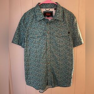 Rock N Roll collared short sleeve button up